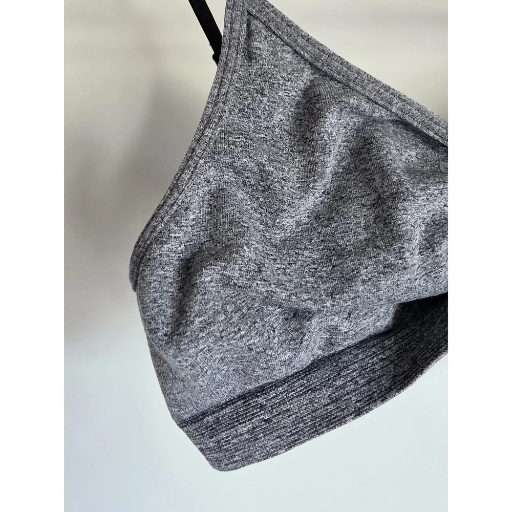 Wilfred Sports Bra Medium Grey Heathered Sleeveless Athleisure Activewear Top